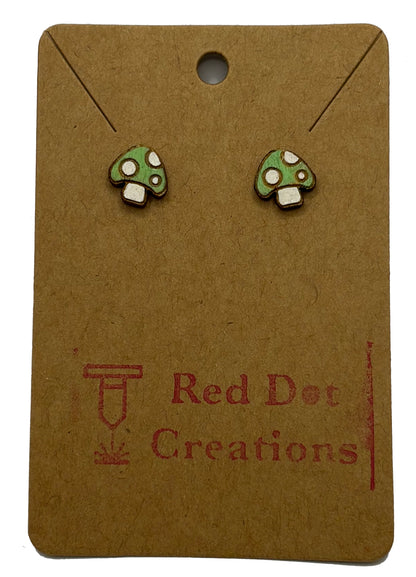 Earrings - Stud - Mushrooms