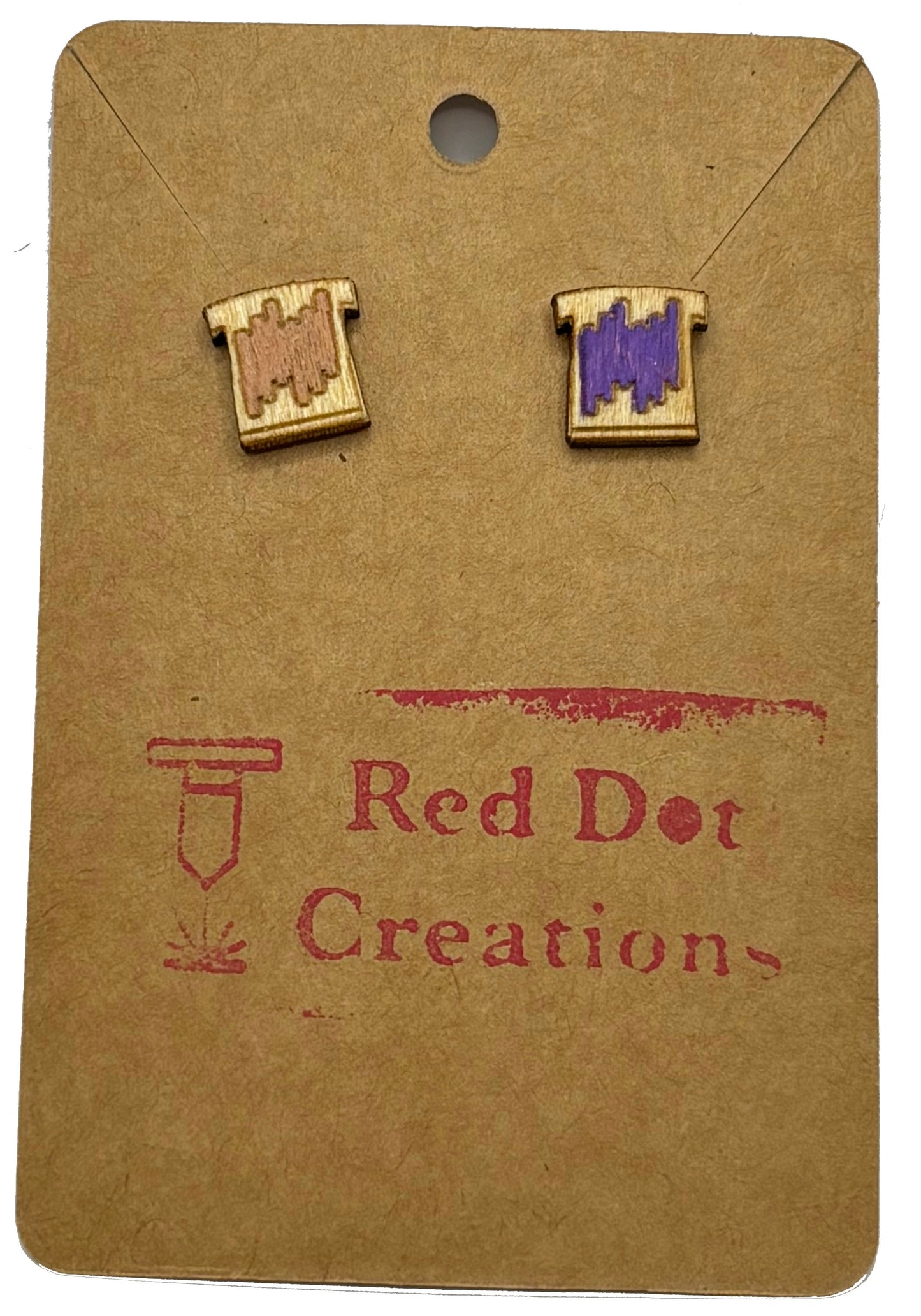 Earrings - Stud - Peanut Butter and Jelly Sandwich