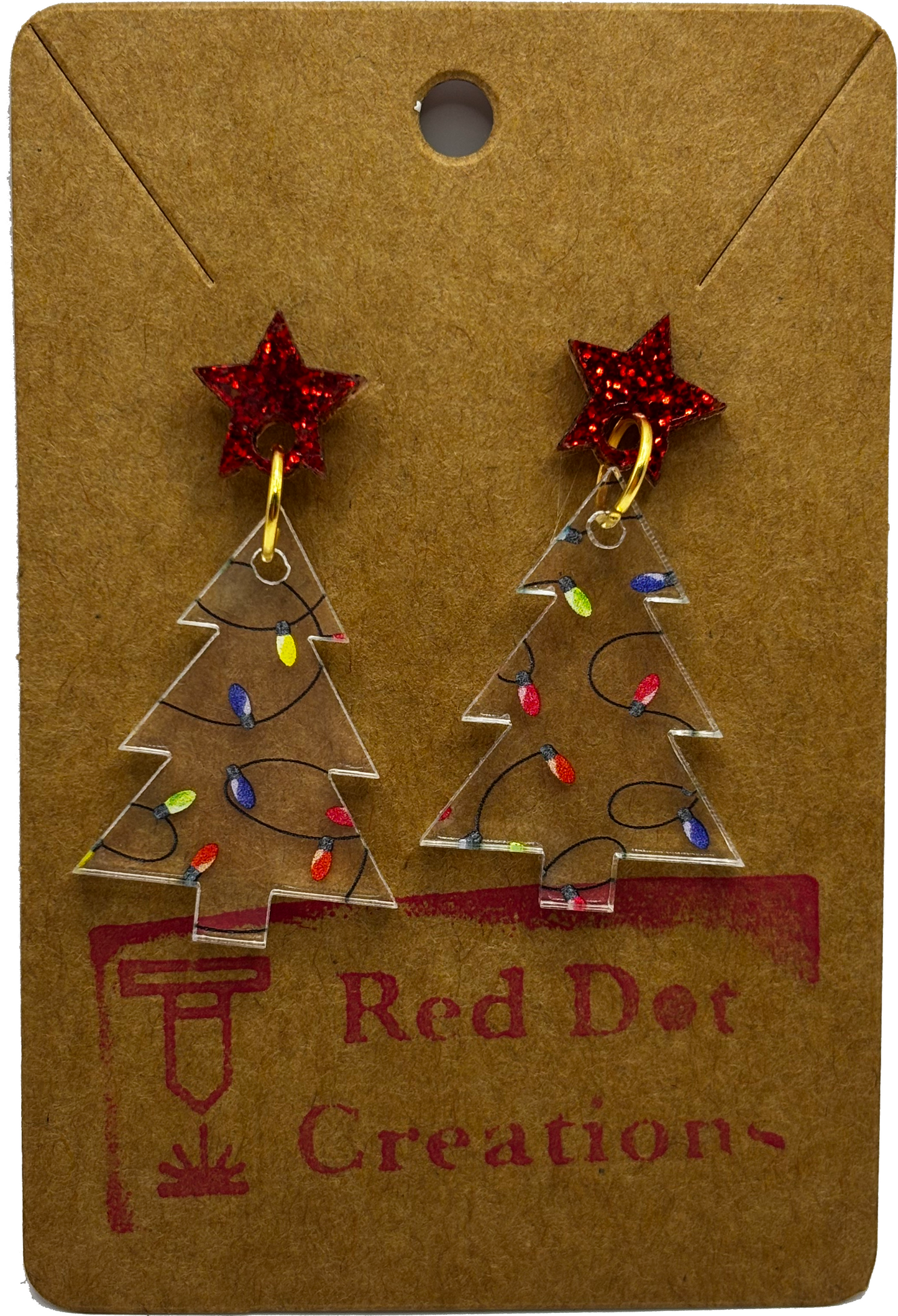 Earrings - Acrylic Christmas Light Patterns