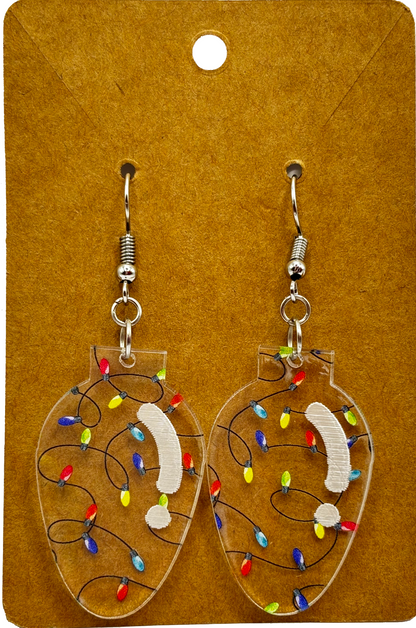 Earrings - Acrylic Christmas Light Patterns