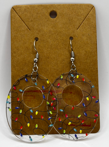 Earrings - Acrylic Christmas Light Patterns