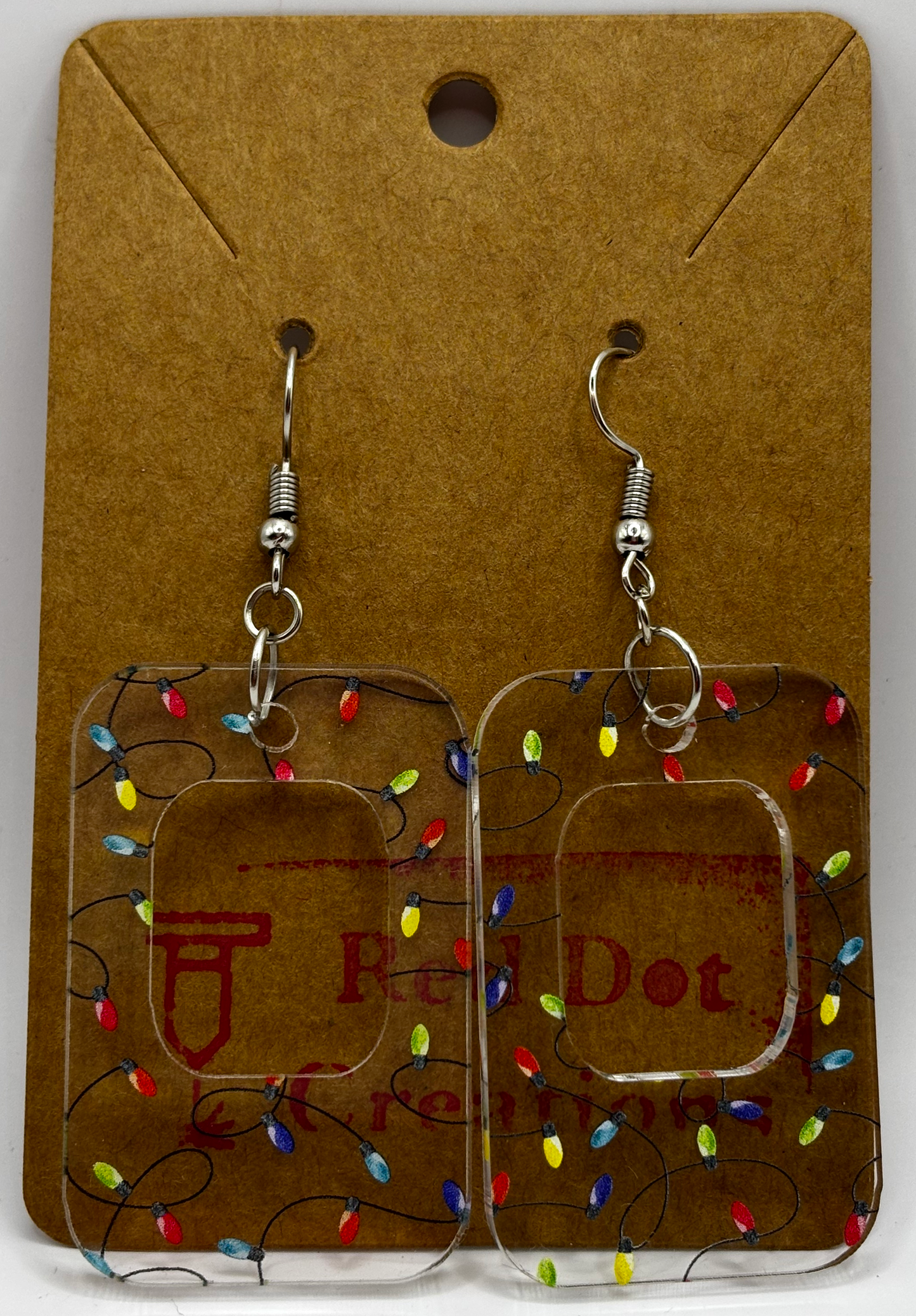 Earrings - Acrylic Christmas Light Patterns