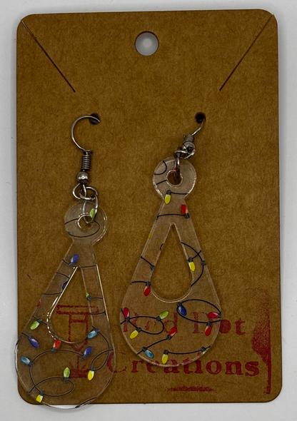 Earrings - Acrylic Christmas Light Patterns