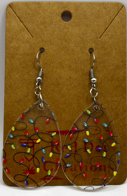 Earrings - Acrylic Christmas Light Patterns