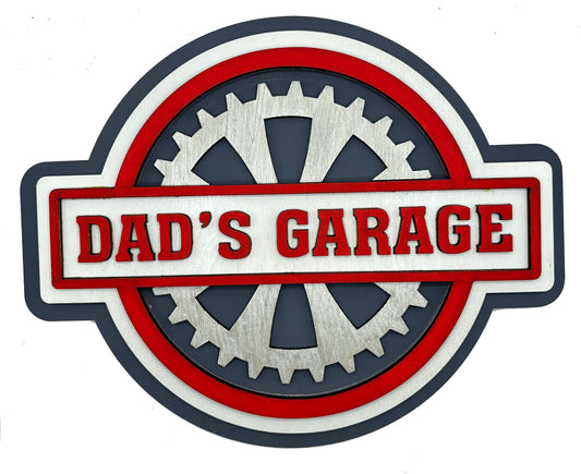 Dad's Garage Sign - Gears